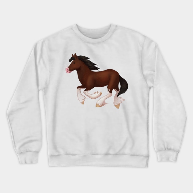 Cozy Clydesdale Crewneck Sweatshirt by Phoenix Baldwin